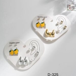 Orecchini D-325 - pacco a finitura mista 12 pz.