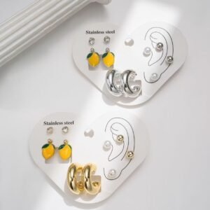 Orecchini D-329 - pacco a finitura mista 12 pz.