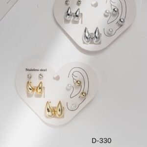 Orecchini D-330 - pacco a finitura mista 12 pz.